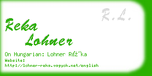 reka lohner business card